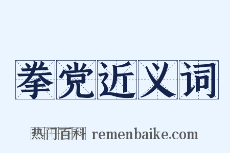 拳党近义词是什么意思的图片
